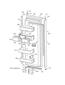 02 - Fresh Food Door parts for Ge Refrigerator ZIS48NXA from AppliancePartsPros.com
