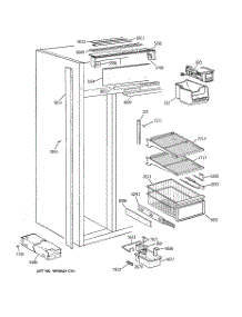 04 - Freezer Section parts for Ge Refrigerator ZIS48NXA from AppliancePartsPros.com