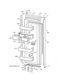 02 - Fresh Food Door parts for Ge Refrigerator ZISB48DWA from AppliancePartsPros.com