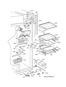 06 - Fresh Food Section parts for Ge Refrigerator ZISB48DWA from AppliancePartsPros.com