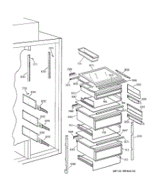 07 - Fresh Food Section parts for Ge Refrigerator ZISB48DWA from AppliancePartsPros.com