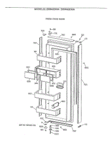 02 - Fresh Food Door parts for Ge Refrigerator ZISW42DWA from AppliancePartsPros.com