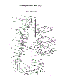 06 - Fresh Food Section parts for Ge Refrigerator ZISW42DWA from AppliancePartsPros.com