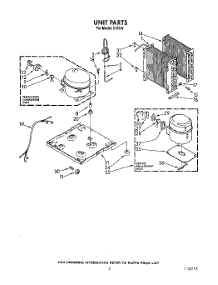03 - Section parts for Whirlpool Dehumidifier D500 from AppliancePartsPros.com