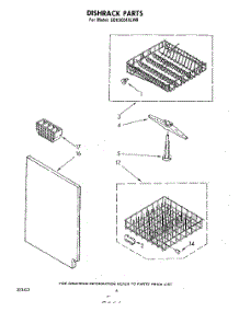 04 - Dishrack parts for Whirlpool Dishwasher GDU3024XLW0 from AppliancePartsPros.com