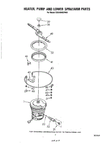 05 - Heater, Pump And Lower Sprayarm parts for Whirlpool Dishwasher GDU4050XPW0 from AppliancePartsPros.com