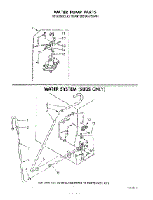 06 - Water Pump , Water System (Suds) parts for Whirlpool Washer LA5715XPW3 from AppliancePartsPros.com