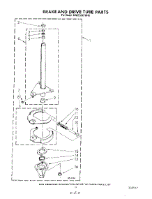 11 - Brake And Drive Tube parts for Kitchenaid Washer KAWE550VAL0 from AppliancePartsPros.com