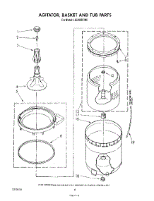 04 - Agitator, Basket And Tub parts for Whirlpool Washer LA5200XTN0 from AppliancePartsPros.com