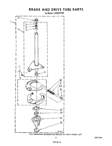 09 - Brake And Drive Tube parts for Whirlpool Washer LA5500XTN0 from AppliancePartsPros.com