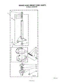 09 - Brake And Drive Tube parts for Whirlpool Washer LA5580XTF0 from AppliancePartsPros.com