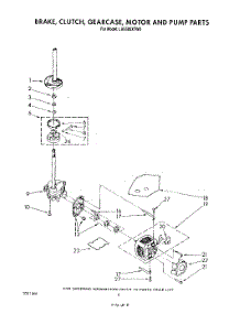 06 - Brake, Clutch, Gearcase, Motor And Pump parts for Whirlpool Washer LA5580XTW0 from AppliancePartsPros.com