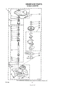 10 - Gearcase parts for Whirlpool Washer LA5580XTW0 from AppliancePartsPros.com