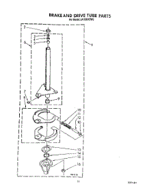 09 - Brake And Drive Tube parts for Whirlpool Washer LA7800XTN0 from AppliancePartsPros.com