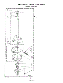 08 - Brake And Drive Tube parts for Whirlpool Washer LA9800XTF0 from AppliancePartsPros.com