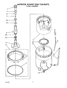 04 - Agitator, Basket And Tub parts for Whirlpool Washer LA9480XWN1 from AppliancePartsPros.com