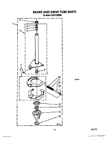11 - Brake And Drive Tube parts for Whirlpool Washer CA2751XWG0 from AppliancePartsPros.com
