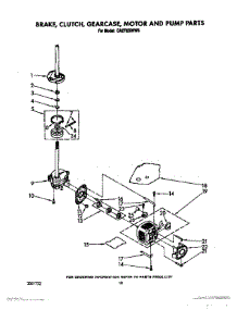 08 - Brake, Clutch, Gearcase, Motor And Pump parts for Whirlpool Washer CA2762XWG0 from AppliancePartsPros.com