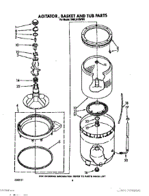 04 - Agitator, Basket And Tub parts for Whirlpool Washer TAWL610WN0 from AppliancePartsPros.com