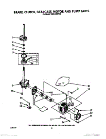 06 - Brake, Clutch, Gearcase, Motor And Pump parts for Whirlpool Washer TAWL610WN0 from AppliancePartsPros.com