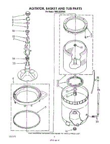 04 - Agitator, Basket And Tub parts for Whirlpool Washer TAWL600WN0 from AppliancePartsPros.com