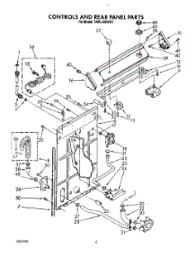 03 - Controls And Rear Panel parts for Whirlpool Washer TAWL400WN1 from AppliancePartsPros.com