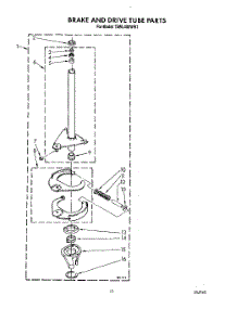 10 - Brake And Drive Tube parts for Whirlpool Washer TAWL400WN1 from AppliancePartsPros.com