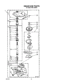 11 - Gearcase parts for Whirlpool Washer TAWL400WN1 from AppliancePartsPros.com