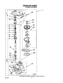 11 - Gearcase parts for Whirlpool Washer LA5705XWF0 from AppliancePartsPros.com