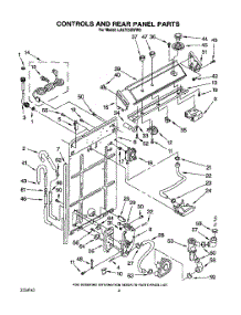 03 - Controls And Rear Panel parts for Whirlpool Washer LA5705XWN0 from AppliancePartsPros.com