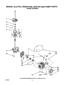 07 - Brake, Clutch, Gearcase, Motor And Pump parts for Whirlpool Washer LA5705XWN0 from AppliancePartsPros.com