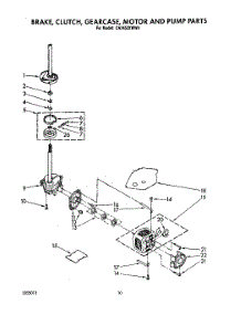 08 - Brake, Clutch, Gearcase, Motor And Pump parts for Whirlpool Washer CA2452XWN0 from AppliancePartsPros.com