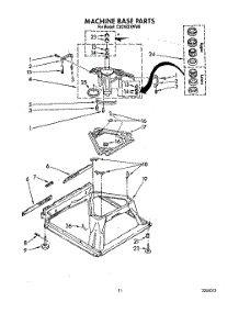 09 - Machine Base parts for Whirlpool Washer CA2452XWN0 from AppliancePartsPros.com