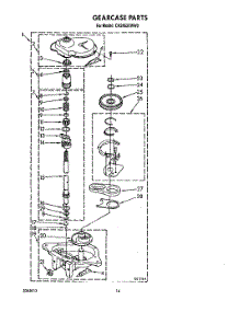 12 - Gearcase parts for Whirlpool Washer CA2452XWN0 from AppliancePartsPros.com