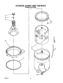 06 - Agitator, Basket And Tub parts for Whirlpool Washer CA2751XWG1 from AppliancePartsPros.com