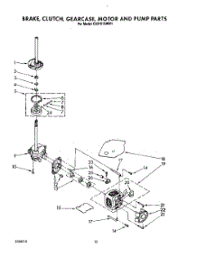 08 - Brake, Clutch, Gearcase, Motor And Pump parts for Whirlpool Washer CA2751XWG1 from AppliancePartsPros.com