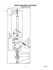11 - Brake And Drive Tube parts for Whirlpool Washer CA2751XWN1 from AppliancePartsPros.com