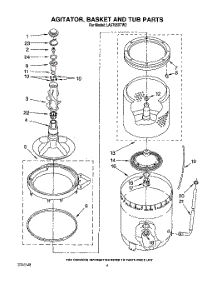 05 - Agitator, Basket And Tub parts for Whirlpool Washer LA5705XTG2 from AppliancePartsPros.com