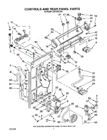 03 - Controls And Rear Panel parts for Whirlpool Washer LA5705XTM2 from AppliancePartsPros.com