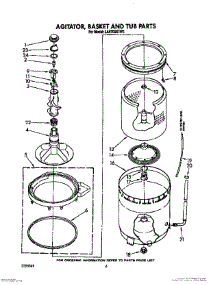 04 - Agitator, Basket And Tub parts for Whirlpool Washer LA5700XTF1 from AppliancePartsPros.com
