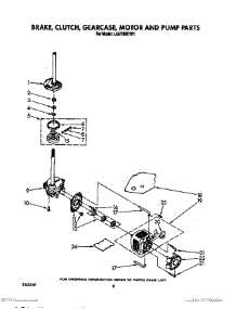 06 - Brake, Clutch, Gearcase, Motor And Pump parts for Whirlpool Washer LA5700XTF1 from AppliancePartsPros.com