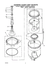 05 - Agitator, Basket And Tub parts for Whirlpool Washer LA5500XTW1 from AppliancePartsPros.com