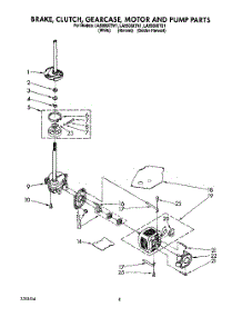 07 - Brake, Clutch, Gearcase, Motor And Pump parts for Whirlpool Washer LA5500XTW1 from AppliancePartsPros.com