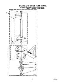 10 - Brake And Drive Tube parts for Whirlpool Washer LA5500XTW1 from AppliancePartsPros.com