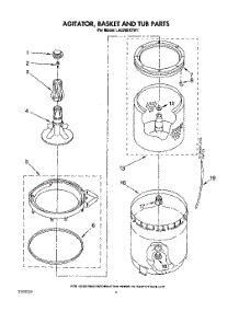 05 - Agitator, Basket And Tub parts for Whirlpool Washer LA5200XTG1 from AppliancePartsPros.com