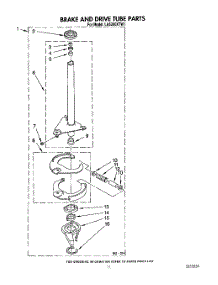10 - Brake And Drive Tube parts for Whirlpool Washer LA5200XTG1 from AppliancePartsPros.com
