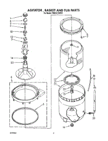05 - Agitator, Basket, And Tub parts for Whirlpool Washer TAWL610WG1 from AppliancePartsPros.com