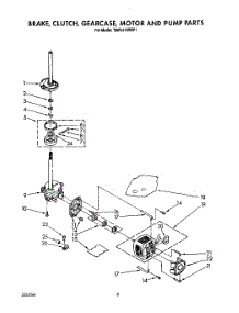 07 - Brake, Clutch, Gearcase, Motor And Pump parts for Whirlpool Washer TAWL610WN1 from AppliancePartsPros.com