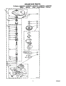 09 - Gearcase parts for Whirlpool Washer LA9800XTW1 from AppliancePartsPros.com