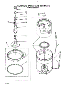 04 - Agitator, Basket, And Tub parts for Whirlpool Washer TAWL680WN1 from AppliancePartsPros.com